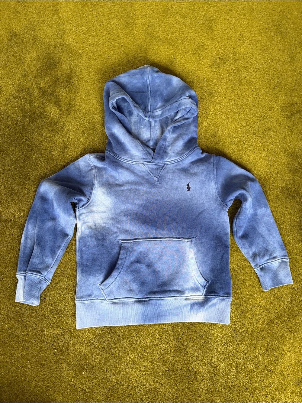 Ralph Lauren Kids Blue Tie-Dye Fleece Hoodie Sweater 4T